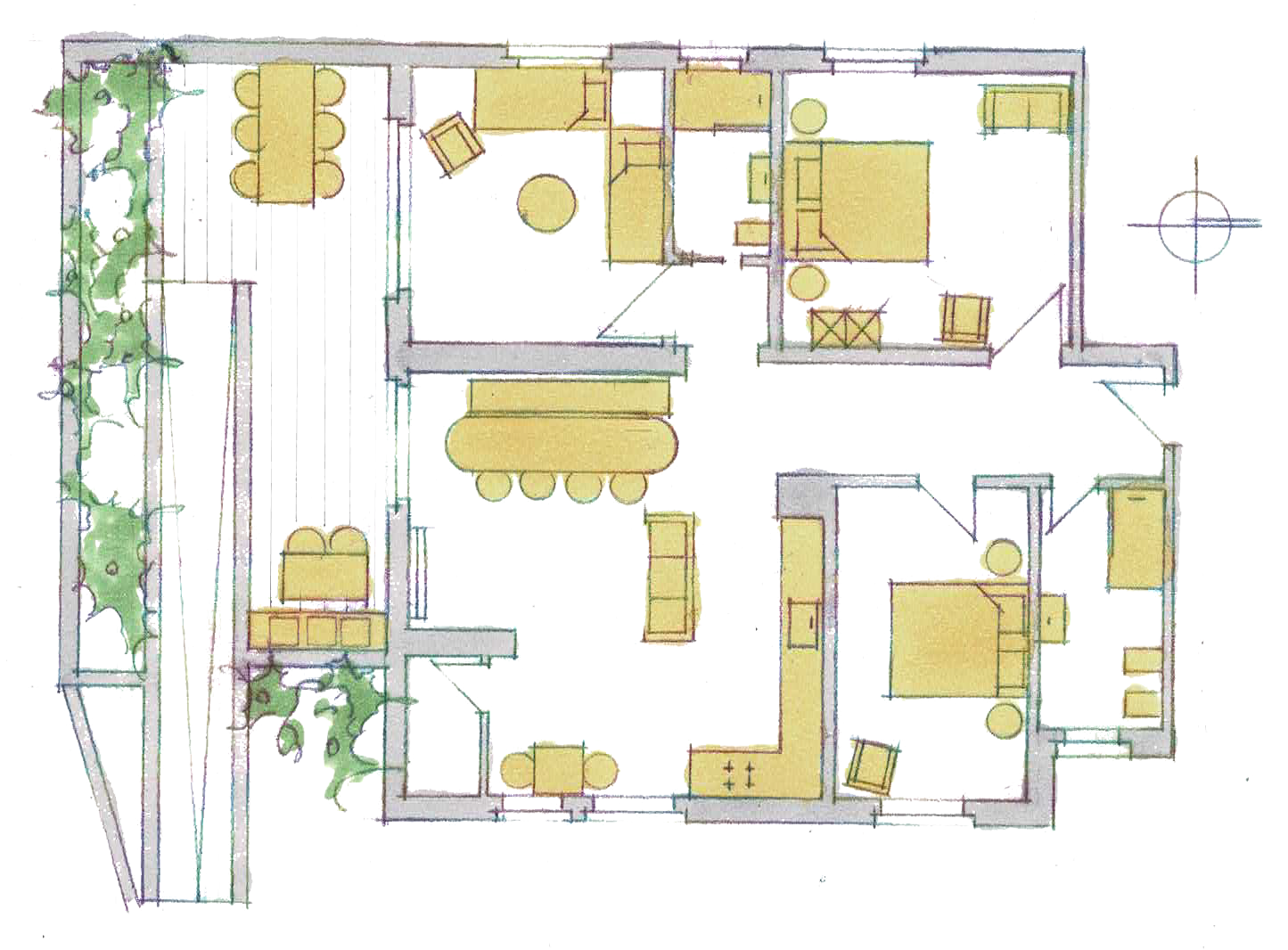 Floor plan: Holiday apartment Agave in the palmhouse arco at Lake Garda
